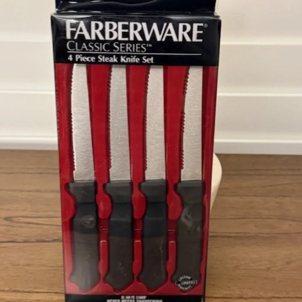 FARBERWARE Classic Series 4 Piece Steak Knife Set